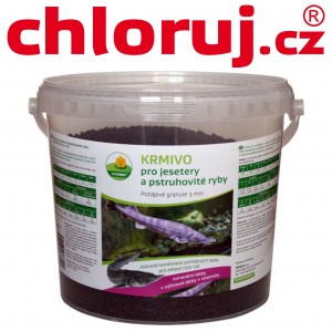 Krmivo pro jesetery a pstruhovité ryby 3 mm 5 l