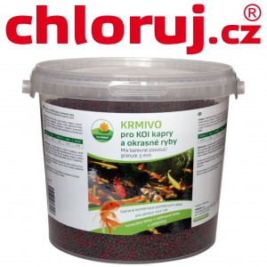 Krmivo pro KOI kapry a okrasné ryby 3 mm 2 l