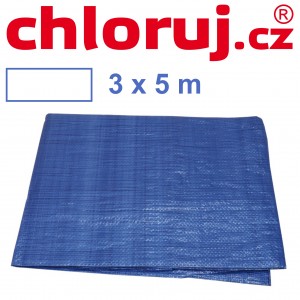Krycí plachta s oky, modrá, 3x5 m Standard