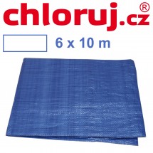 Krycí plachta s oky, modrá, 6x10 m *