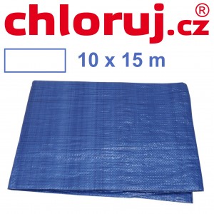 Krycí plachta s oky, modrá, 10x15 m Standard