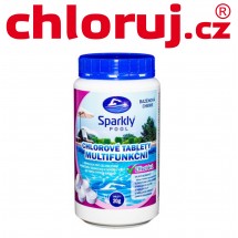 Sparkly POOL Chlorové tablety do bazénu 6v1 multifunkční 20 g 1 kg 