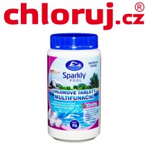 Sparkly POOL Chlorové tablety do bazénu 5v1 multifunkční 20 g 1 kg *