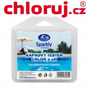 Sparkly POOL Kapkový tester bazénové vody - CHLOR a pH
