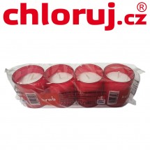 Hřbitovní svíčky 4 x 60 g * Červené